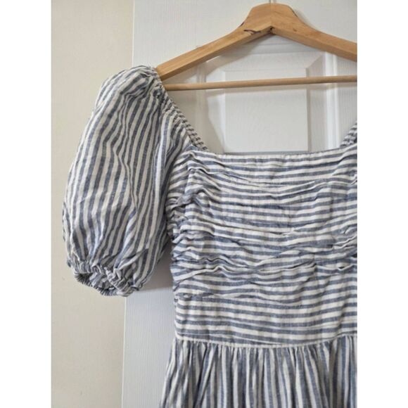 Abercrombie & Fitch Striped Midi Dress - Blue and White - Picture 3 of 12